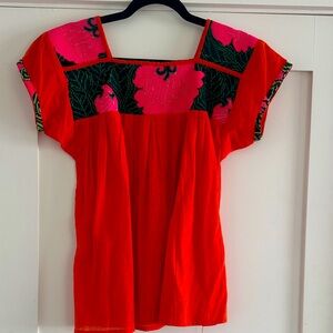 Mexican Embroidered Top